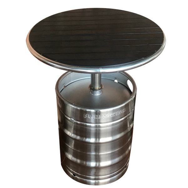 Keg Table Flaming Kegs